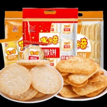 ）香米饼雪米饼雪饼仙贝休闲零食饼干办公室食品小吃大礼包年货批发 米多奇香米饼200g